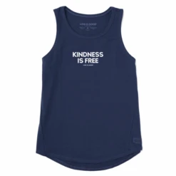 Women's Kindness Is Free Sleeveless High-Low Crusher Tank