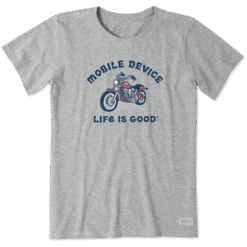 Women's Mobile Device Motorcycle Short Sleeve Tee
