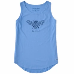Women's Ornate Bee Sleeveless High-Low Crusher Tank