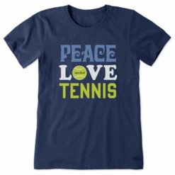 Women's Peace Love Tennis Crusher-LITE Tee
