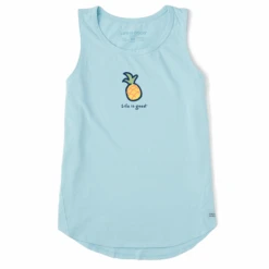 Women's Pineapple Sleeveless High-Low Crusher Tank