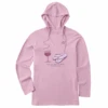 Women's Quirky Love The Beach Long Sleeve Crusher-LITE Hooded Tee