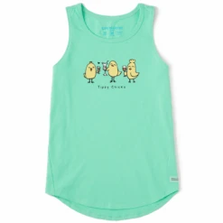 Women's Quirky Tipsy Chicks Sleeveless High-Low Crusher Tank