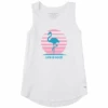 Women's Retro Sun Flamingo Sleeveless High-LowTank