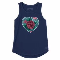 Women's Rose Heart High-Low Crusher Tank