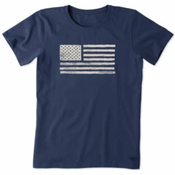 Women's Rustic American FlagCrusher Tee