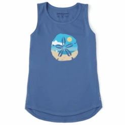 Women's Sand Dollar Beach Scene Sleeveless High-LowTank