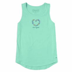 Women's Seashells Heart High-Low Crusher Tank