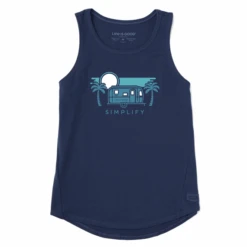 Women's Simplify Beach Camper Sleeveless High-Low Tank