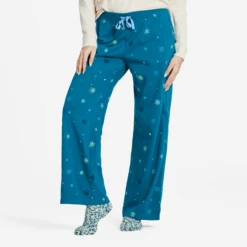 Women's Snow Flurries Pattern Snuggle Up Sleep Pant