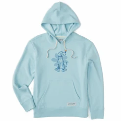 Women's Spring Daisy Dog Simply True Fleece Hoodie