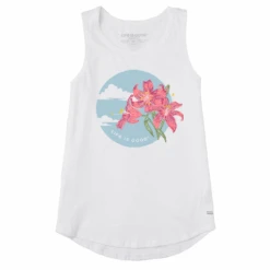Women's Sun Lilies Sleeveless High-Low Crusher Tank