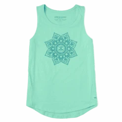 Women's Superpower Mandala Flower High-Low Crusher Tank