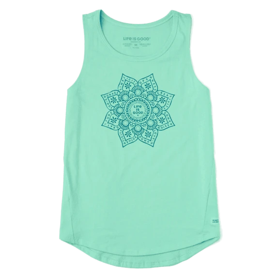 Women's Superpower Mandala Flower High-Low Crusher Tank