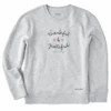 Women's Thankful And Grateful Simply True Fleece Crew