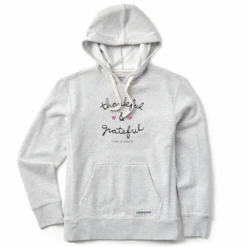 Women's Thankful And Grateful Simply True Fleece Hoodie
