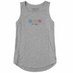 Women's Three Daisies Sleeveless High-Low Crusher Tank