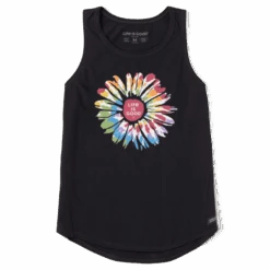 Women's Tie Dye Daisy High-Low Crusher Tank