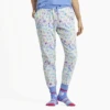 Women's Tie Dye Daisy Pattern Snuggle Up Sleep Jogger