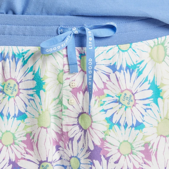 Women's Tie Dye Daisy Pattern Snuggle Up Sleep Jogger - Image 3