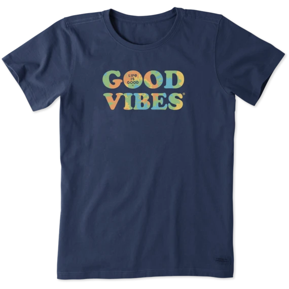 Women's Tie Dye Good Vibes Crusher Tee