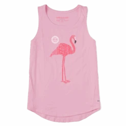 Women's Tribal Flamingo High-Low Crusher Tank