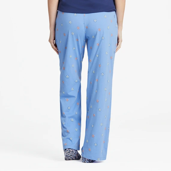 Women's Vintage Flowers Pattern Snuggle Up Sleep Pant - Image 2