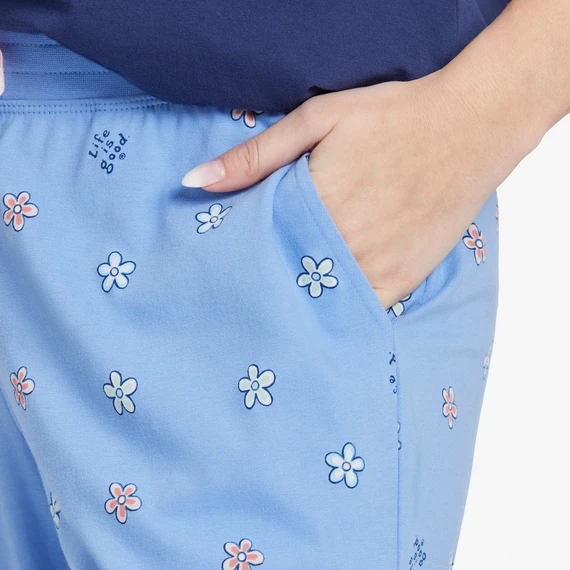 Women's Vintage Flowers Pattern Snuggle Up Sleep Pant - Image 4