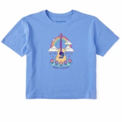 Women's Washy Guitar Music Is MagicBoxy Crusher Tee