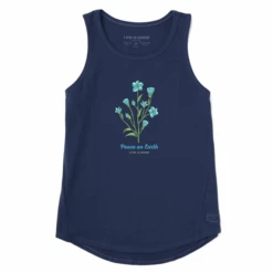 Women's Wildflower Peace On Earth Sleeveless High-Low Crusher Tank