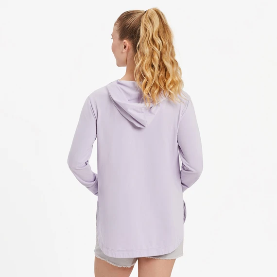 Women's Wildflower Primal Mandala Crusher-FLEX Hoodie Tunic - Image 3