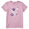 Women's Woodcut Flowers For The Hope Of It All Short SleeveTee
