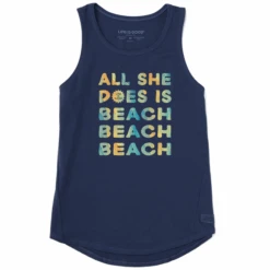 Women's Wordsmith Beach Beach Beach Sleeveless High-LowTank